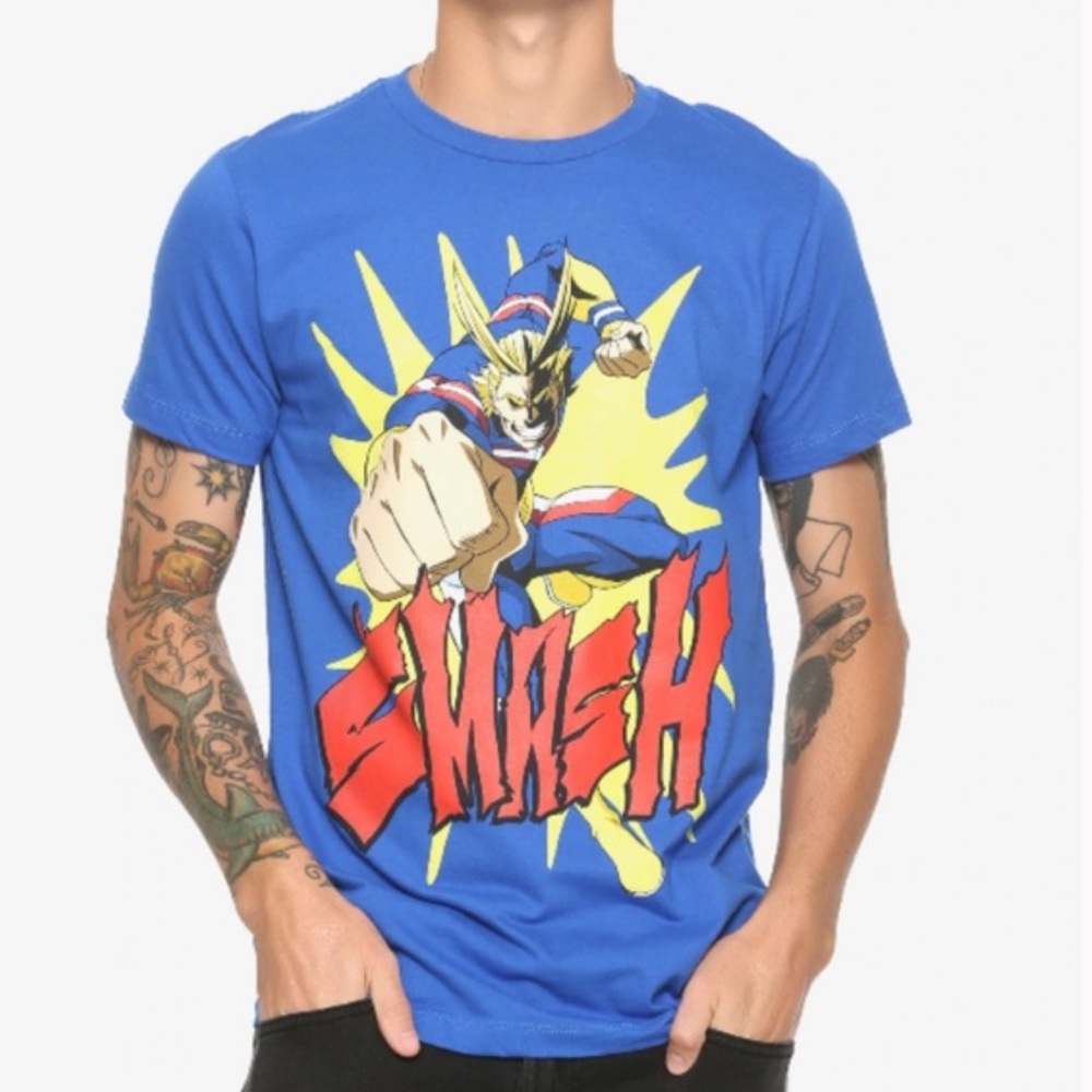 Men's Blue Smash Graphic Tee